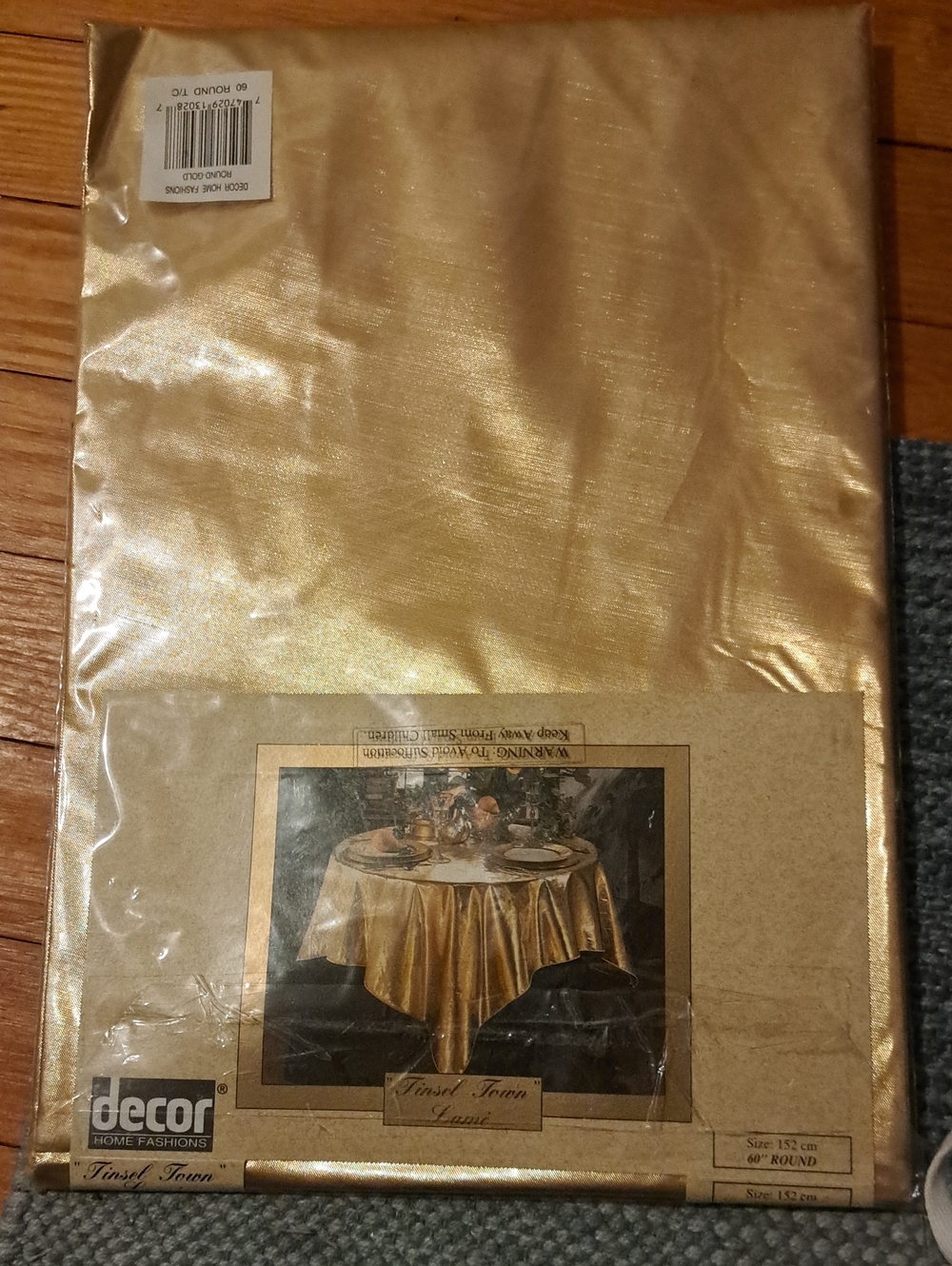 Gold Round Tablecloth - Shiny Gold